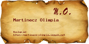 Martinecz Olimpia névjegykártya